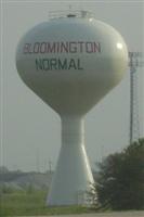 Bloomington/Normal water tower seen on I-55 South