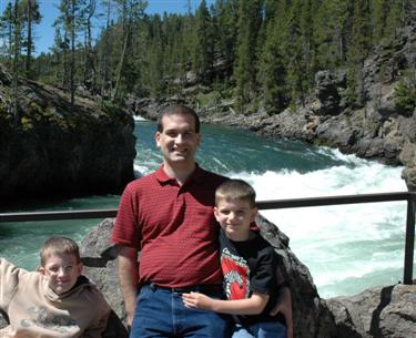 The Boys, Upper Falls, Yellowstone National Park